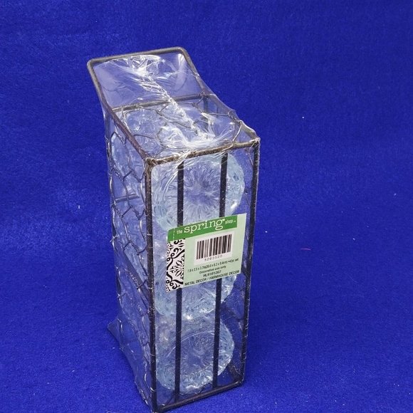 Wire Mesh Basket Glass Bottles Craft Wedding Farmhouse Shabby Chic Rustic - Picture 9 of 11